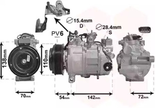 VAN WEZEL 0600k551 -  Компрессор, кондиционер